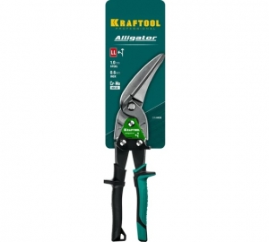 Ножницы по металлу KRAFTOOL Alligator, левые удлинённые, Cr-Mo, 280 мм 2328-LL