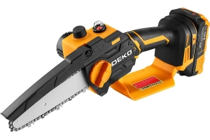 Пила цепная аккумуляторная DEKO DKCHS 20-6, 20В, 2x3.0Ач