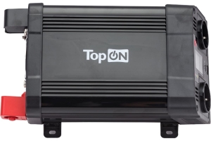 Автомобильный инвертор TopOn 1200 Вт, 2 розетки, Type-C, USB, LCD экран, пиковая мощность 2400 Вт, черный TOP-PI1202
