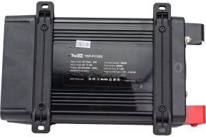 Автомобильный инвертор TopOn 1200 Вт, 2 розетки, Type-C, USB, LCD экран, пиковая мощность 2400 Вт, черный TOP-PI1202